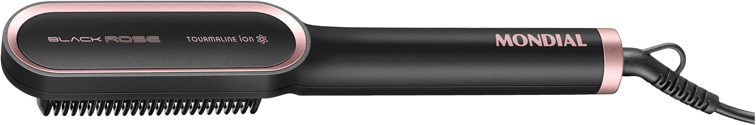 escova alisadora Mondial Black Rose EA-07