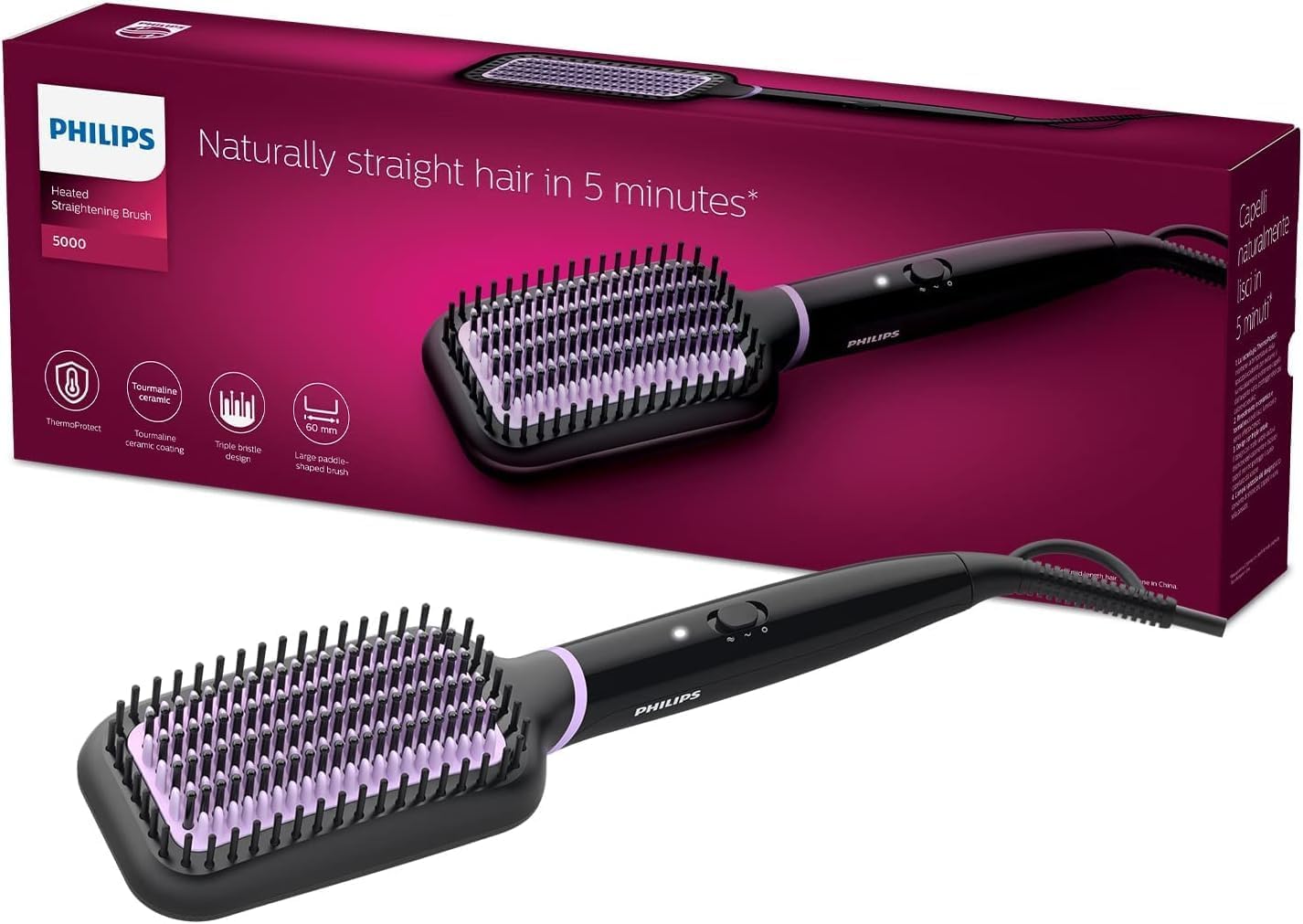 escova alisadora Philips StyleCare ThermoProtect BHH880