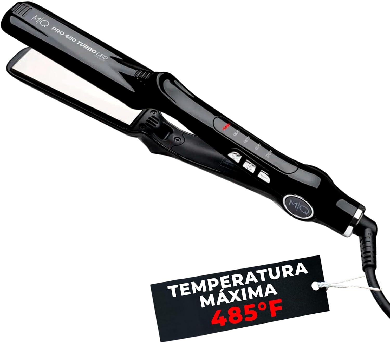 prancha alisadora MQ HAIR Profissional de Titânio 485°F Turbo