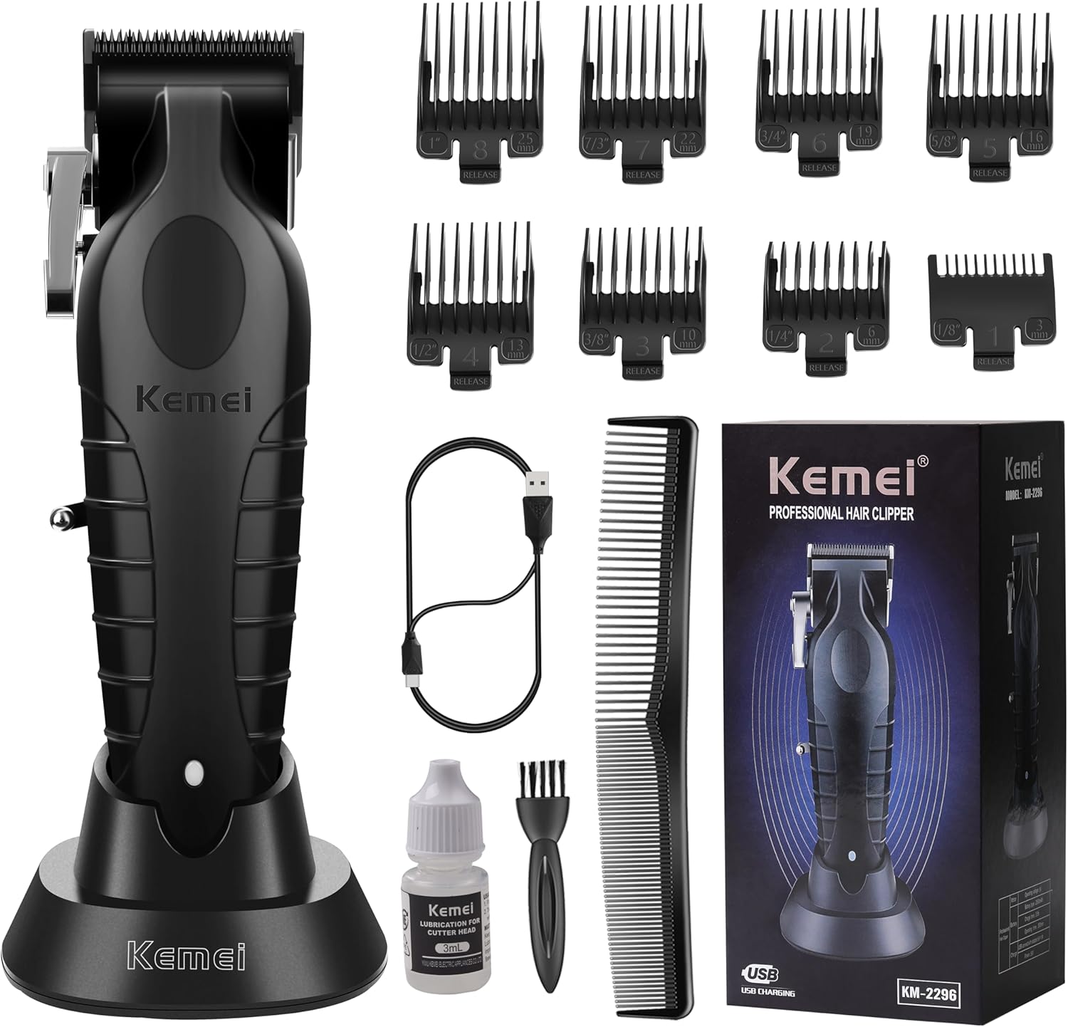 Máquina de corte Kemei KM-2296 com base